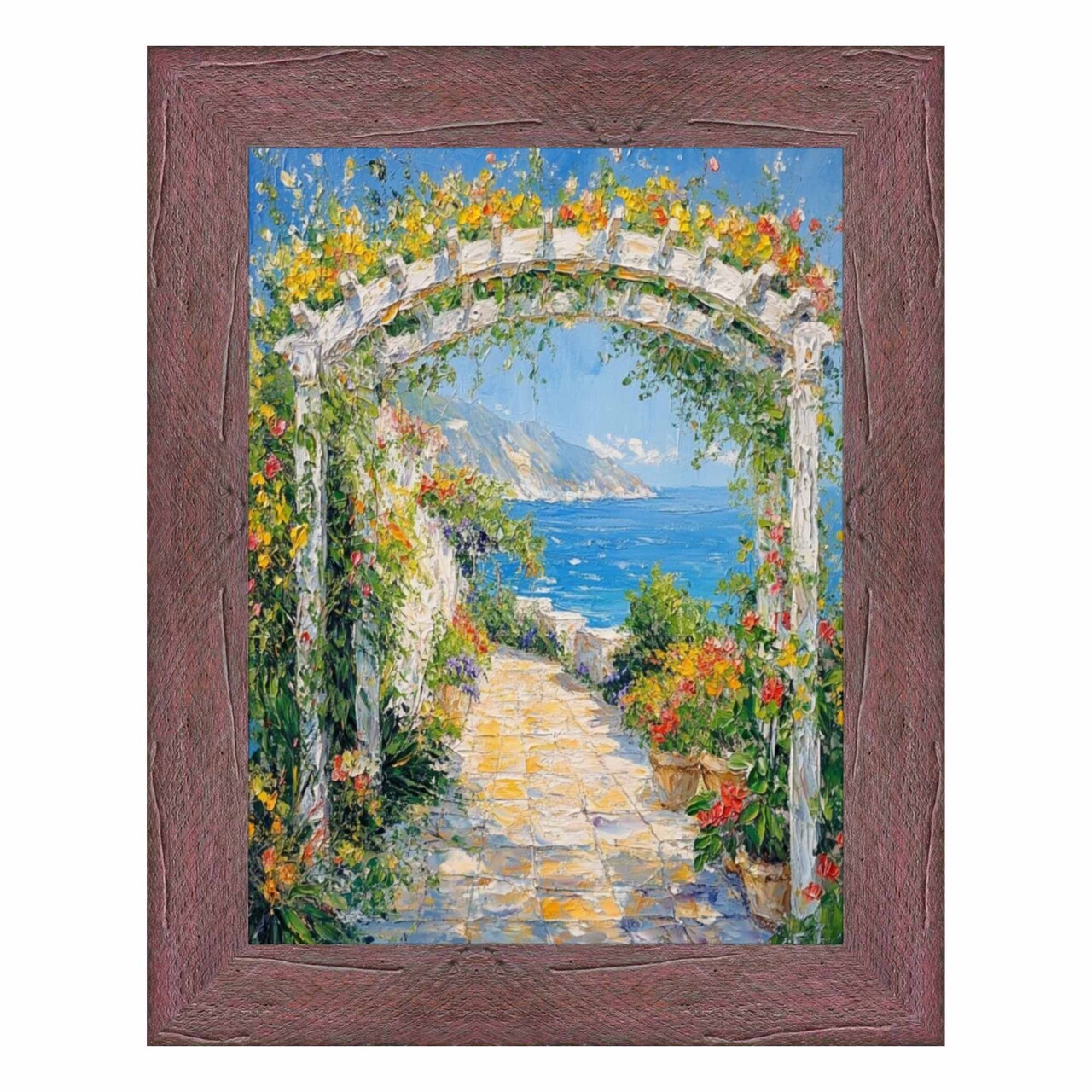 Drift Barnwood Hibiscus Rustic Picture Frame 20x20 frame